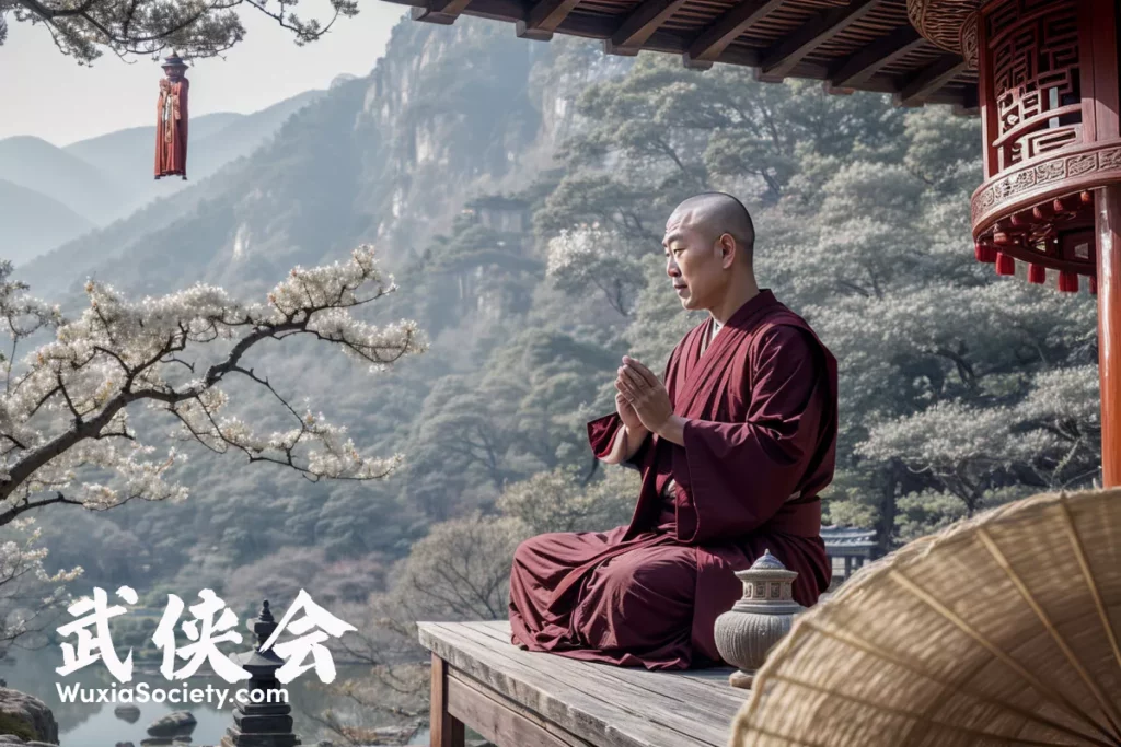Meditating monk by Jenxi